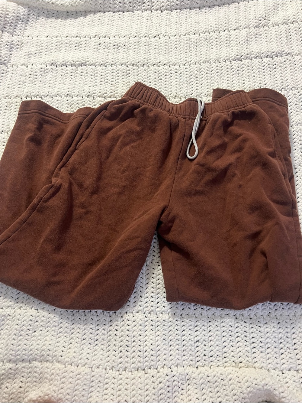 No Boundaries Chocolate Brown Fleece Sweatpants with Drawstring